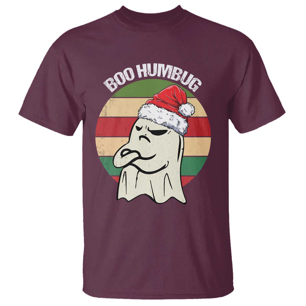 Gothic Xmas T Shirt Boo Humbug Santa Ghost - Wonder Print Shop