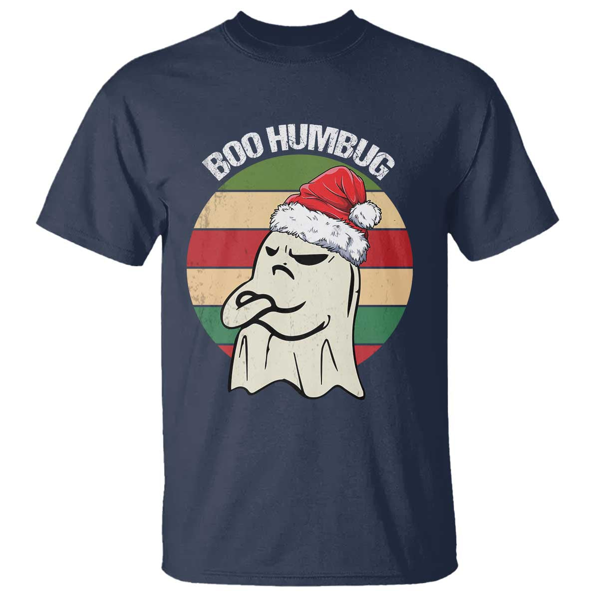Gothic Xmas T Shirt Boo Humbug Santa Ghost - Wonder Print Shop