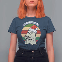 Gothic Xmas T Shirt For Women Boo Humbug Santa Ghost - Wonder Print Shop