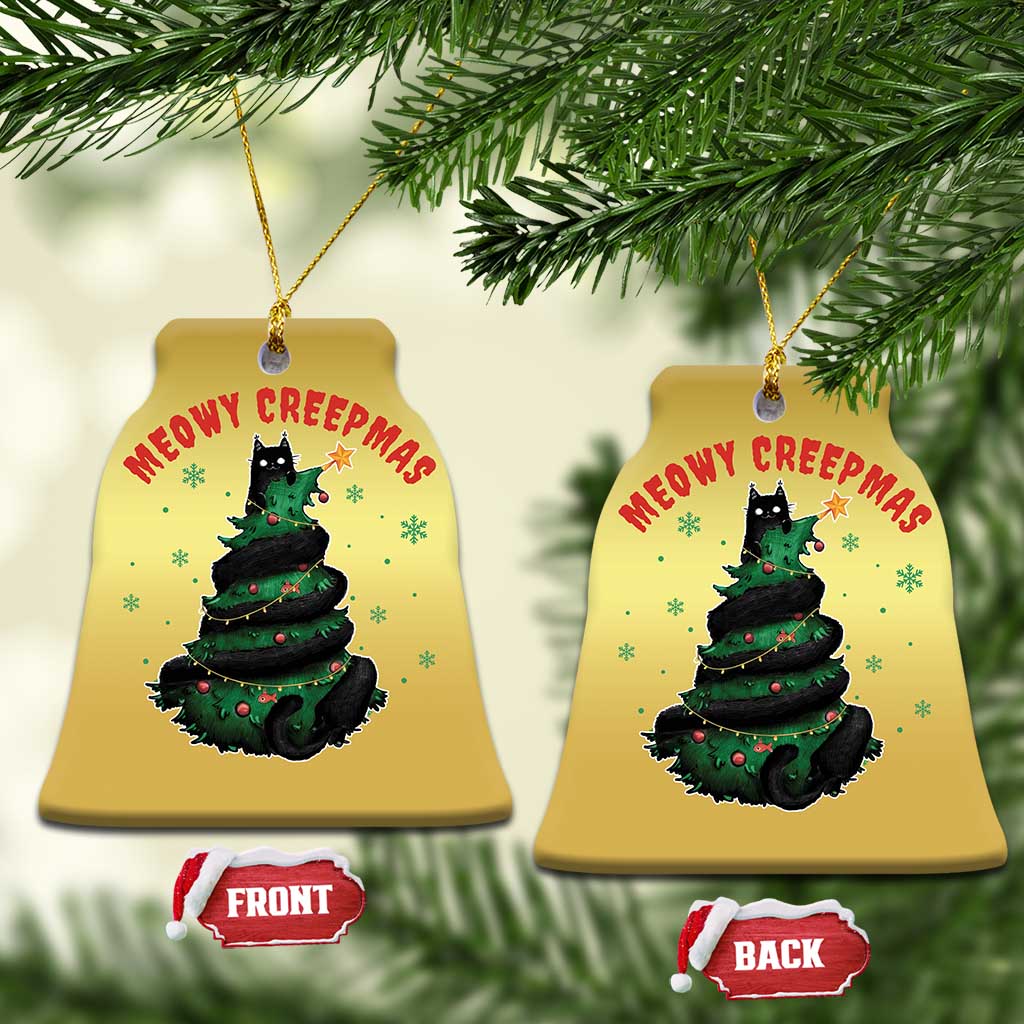 Gothic Xmas Christmas Ornament Meowy Creepmas Cat Christmas Tree - Wonder Print Shop