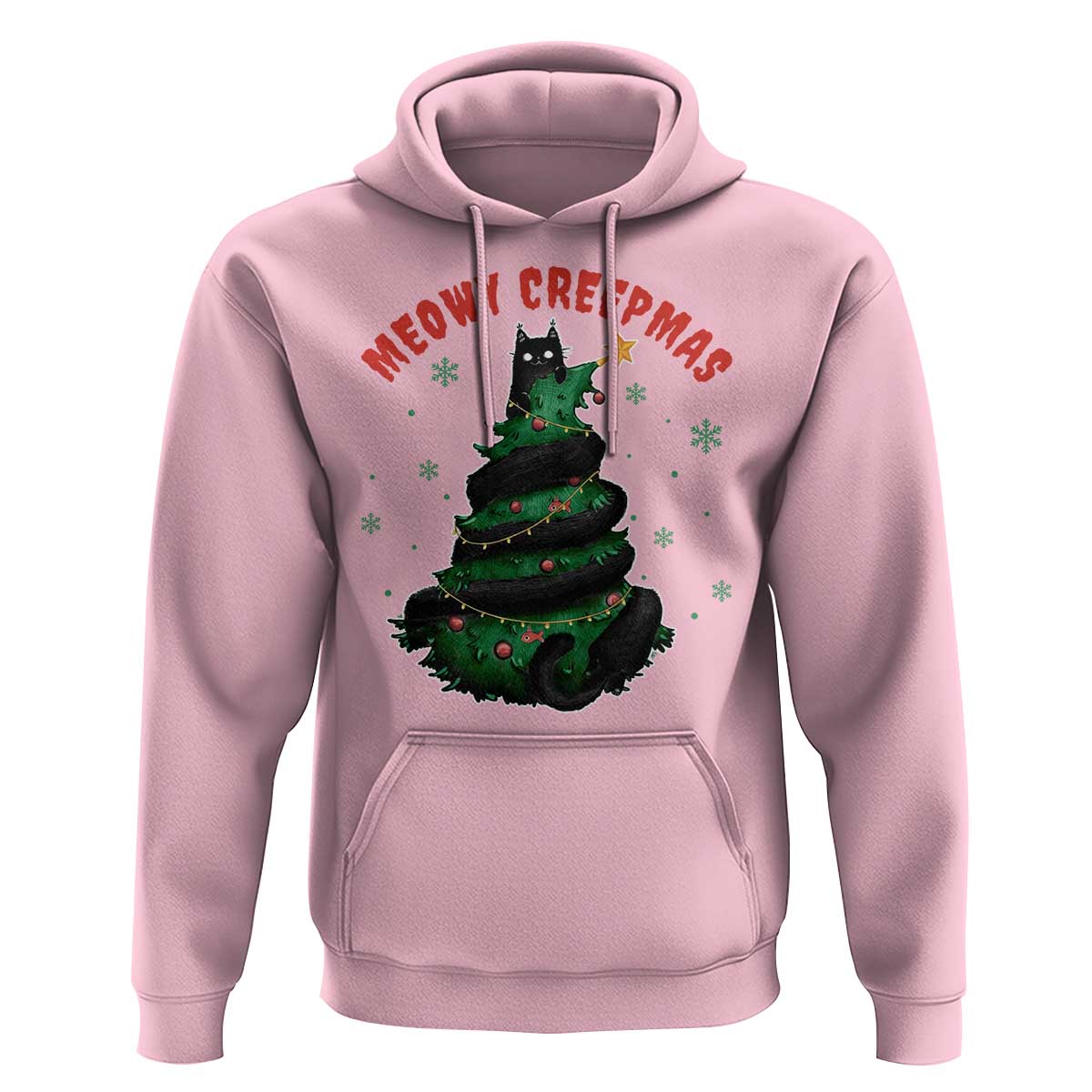 Gothic Xmas Hoodie Meowy Creepmas Cat Christmas Tree