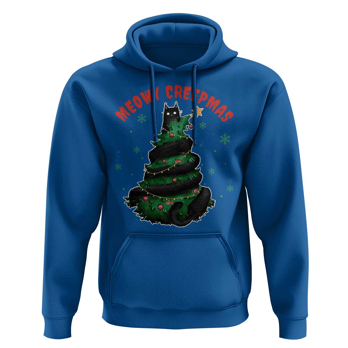 Gothic Xmas Hoodie Meowy Creepmas Cat Christmas Tree