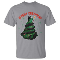 Gothic Xmas T Shirt Meowy Creepmas Cat Christmas Tree - Wonder Print Shop