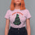 Gothic Xmas T Shirt For Women Meowy Creepmas Cat Christmas Tree - Wonder Print Shop