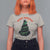 Gothic Xmas T Shirt For Women Meowy Creepmas Cat Christmas Tree - Wonder Print Shop