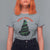Gothic Xmas T Shirt For Women Meowy Creepmas Cat Christmas Tree - Wonder Print Shop
