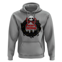 Gothic Christmas Hoodie Merry Creepmas Cat Wreath