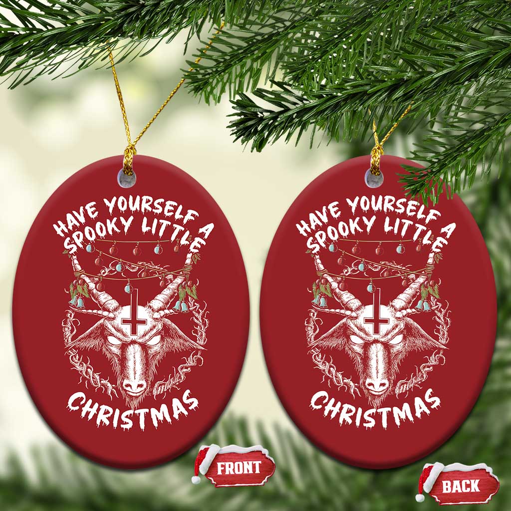 Gothic Xmas Christmas Ornament Have Yourself A Scary Little Christmas Satan Pentagram - Wonder Print Shop