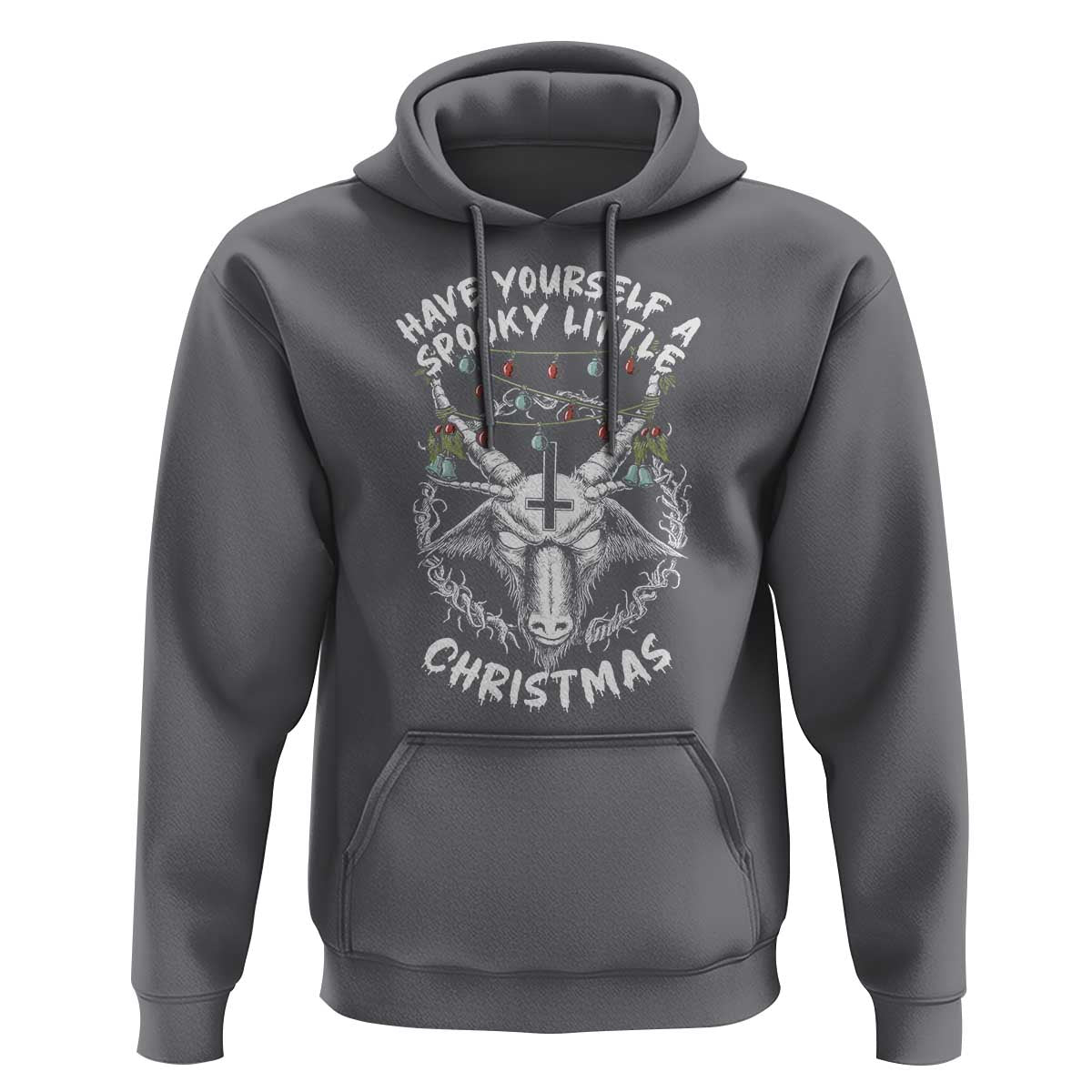 Gothic Xmas Hoodie Have Yourself A Scary Little Christmas Satan Pentagram