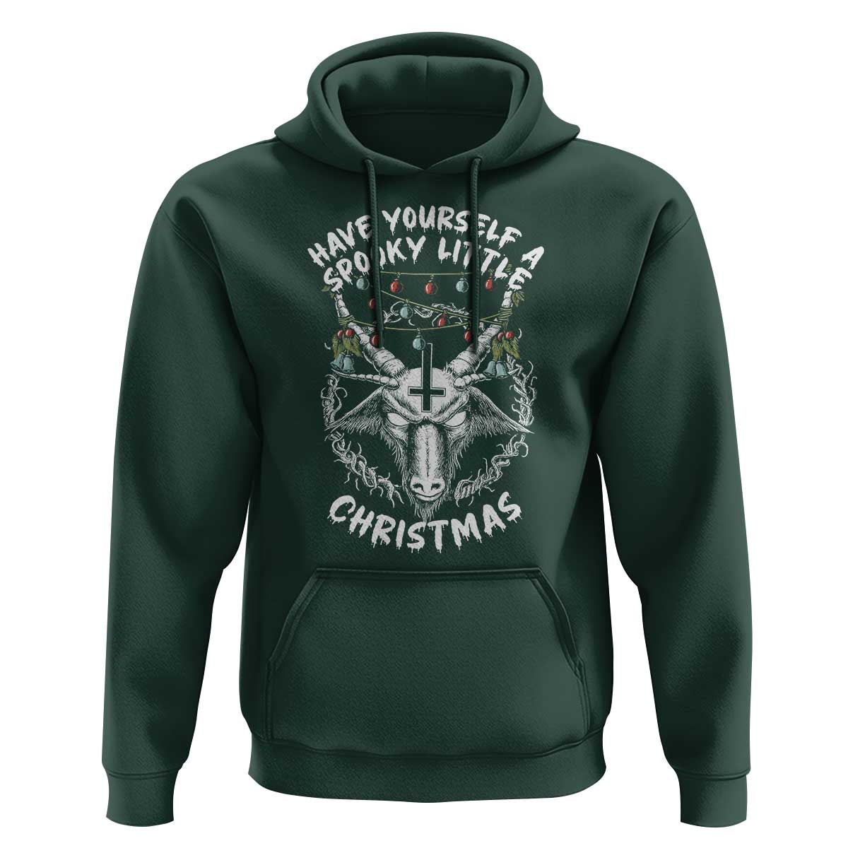 Gothic Xmas Hoodie Have Yourself A Scary Little Christmas Satan Pentagram