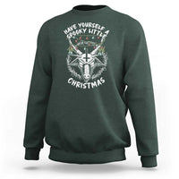 Gothic Xmas Sweatshirt Have Yourself A Scary Little Christmas Satan Pentagram - Wonder Print Shop
