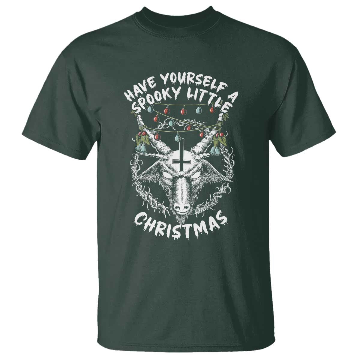 Gothic Xmas T Shirt Have Yourself A Scary Little Christmas Satan Pentagram - Wonder Print Shop