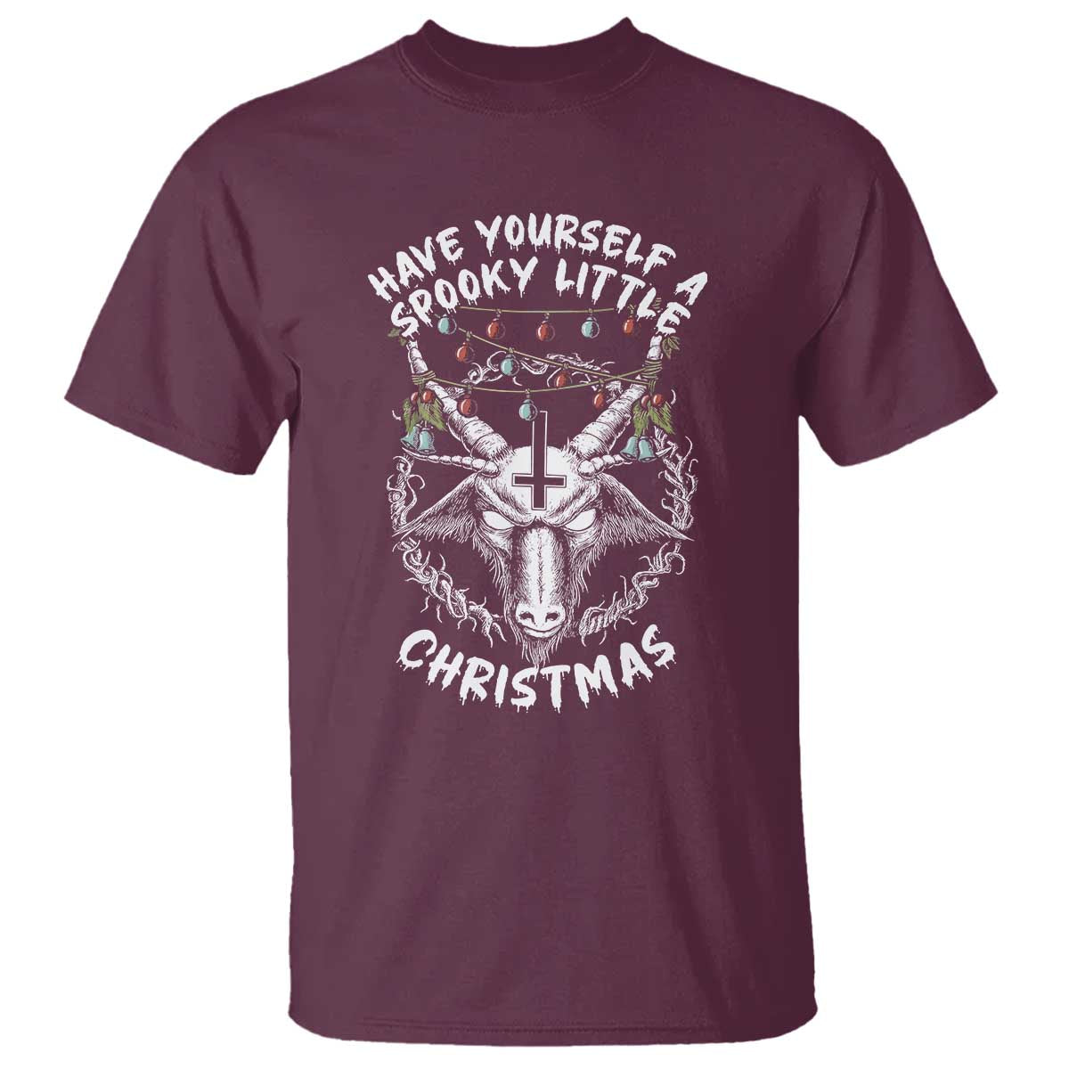 Gothic Xmas T Shirt Have Yourself A Scary Little Christmas Satan Pentagram - Wonder Print Shop