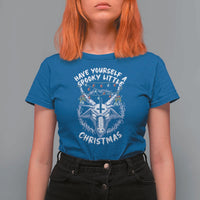 Gothic Xmas T Shirt For Women Have Yourself A Scary Little Christmas Satan Pentagram - Wonder Print Shop