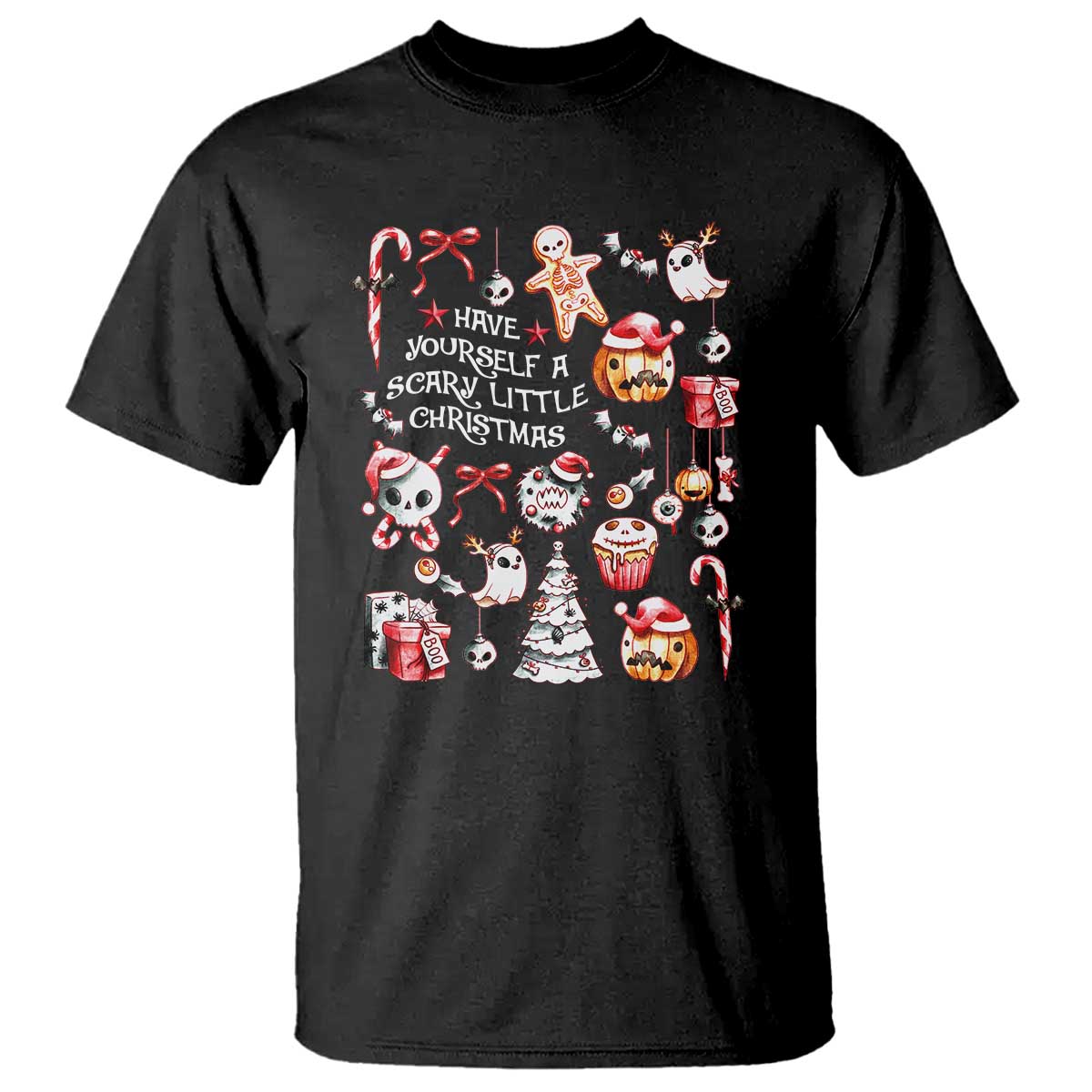 Gothic Xmas T Shirt Have Yourself A Scary Little Christmas - Wonder Print Shop