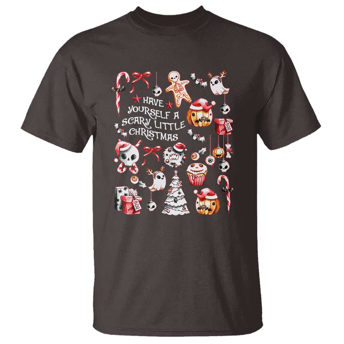 Gothic Xmas T Shirt Have Yourself A Scary Little Christmas - Wonder Print Shop