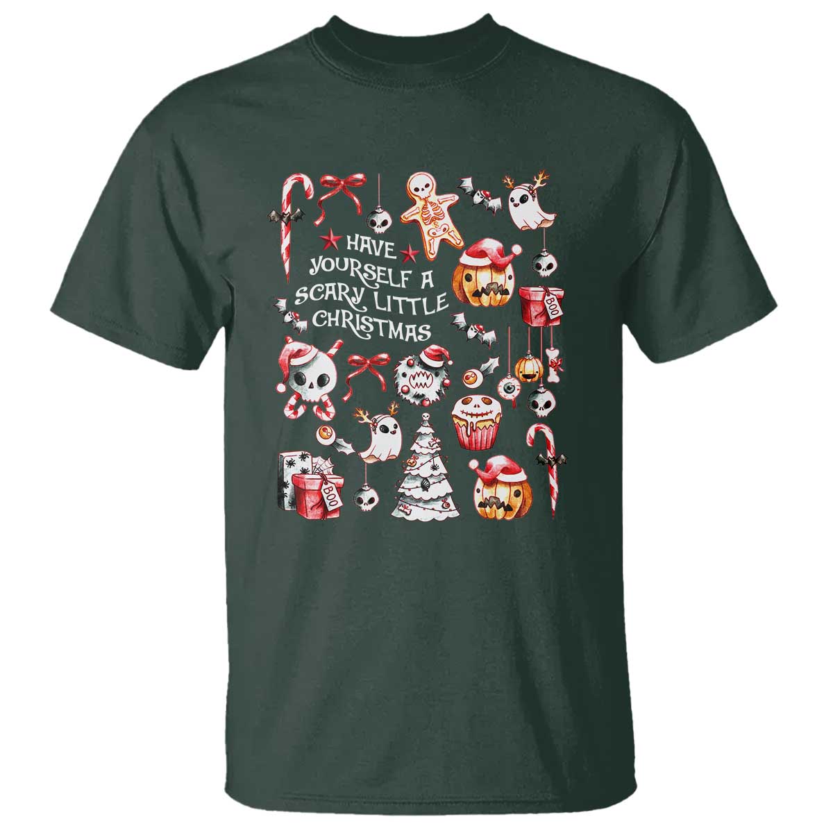 Gothic Xmas T Shirt Have Yourself A Scary Little Christmas - Wonder Print Shop