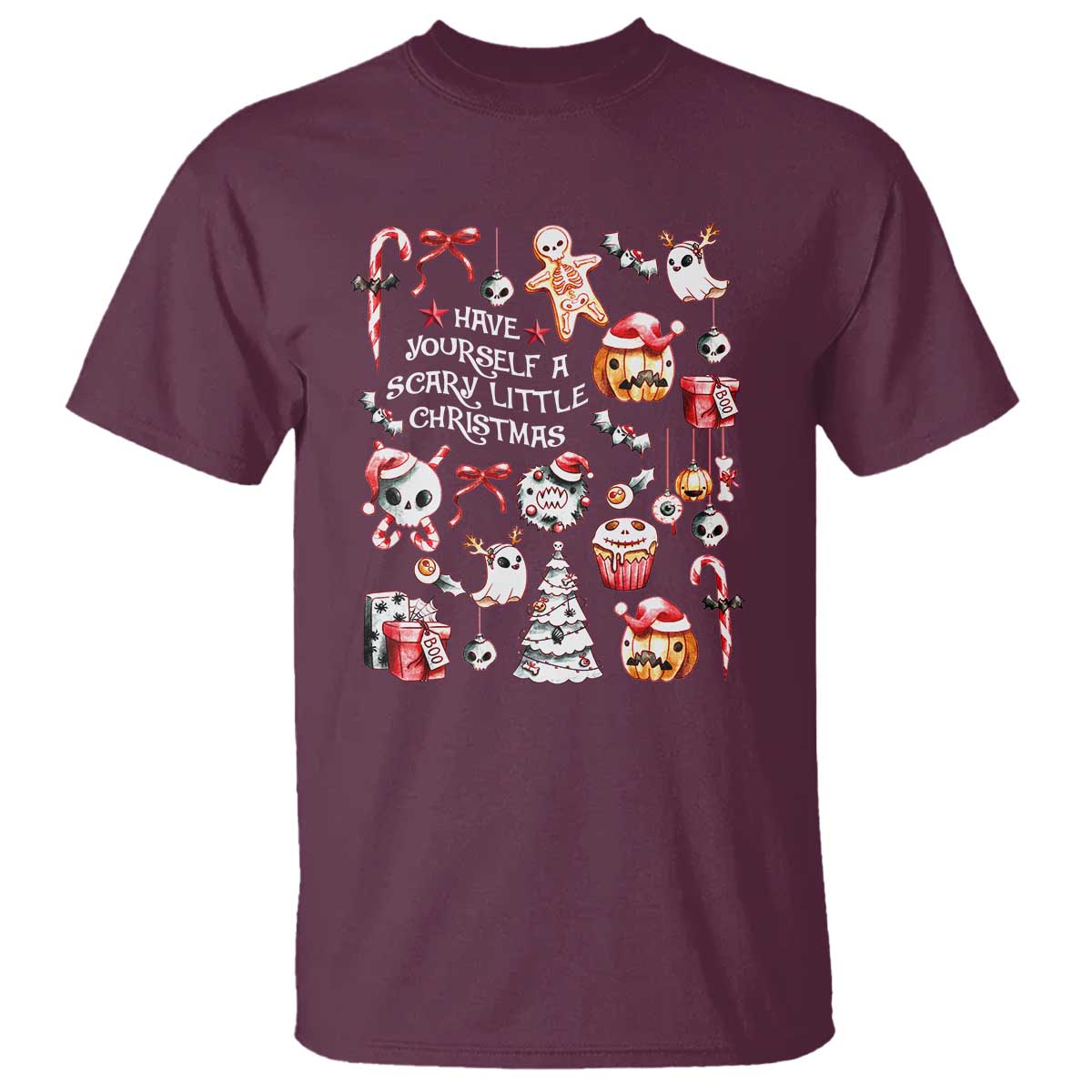 Gothic Xmas T Shirt Have Yourself A Scary Little Christmas - Wonder Print Shop