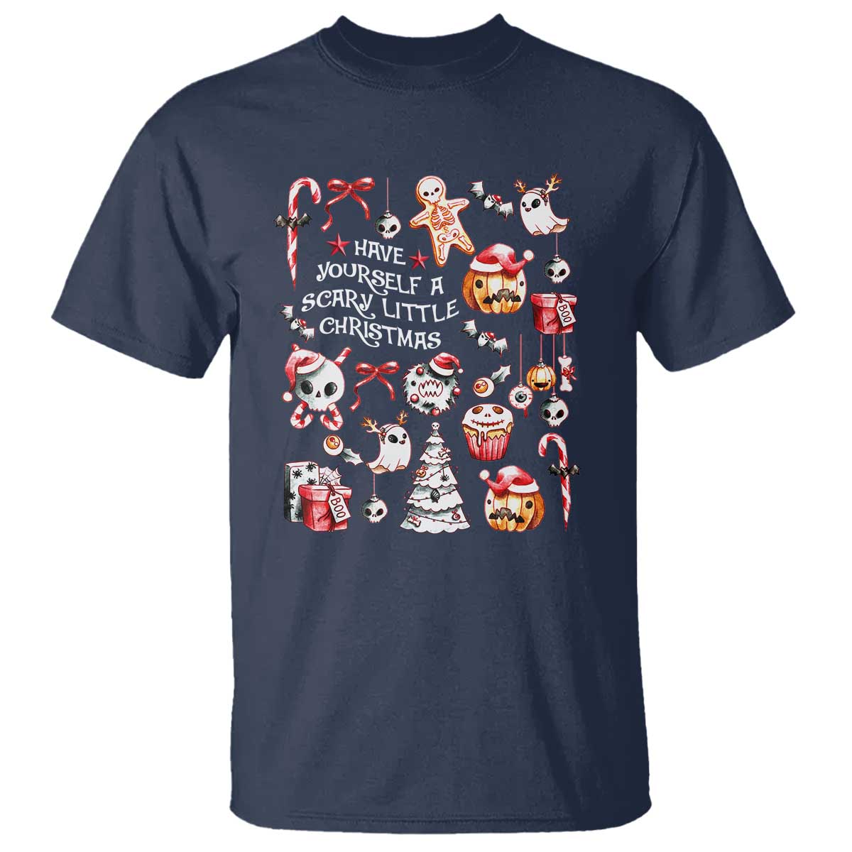 Gothic Xmas T Shirt Have Yourself A Scary Little Christmas - Wonder Print Shop