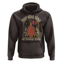 Gothic Xmas Hoodie Summoning Holiday Spirit Skeleton Christmas Tree