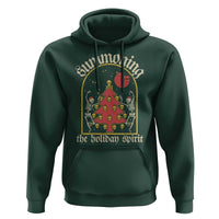 Gothic Xmas Hoodie Summoning Holiday Spirit Skeleton Christmas Tree