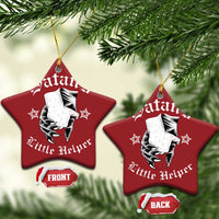 Funny Xmas Satan's Little Helper Christmas Ornament - Wonder Print Shop