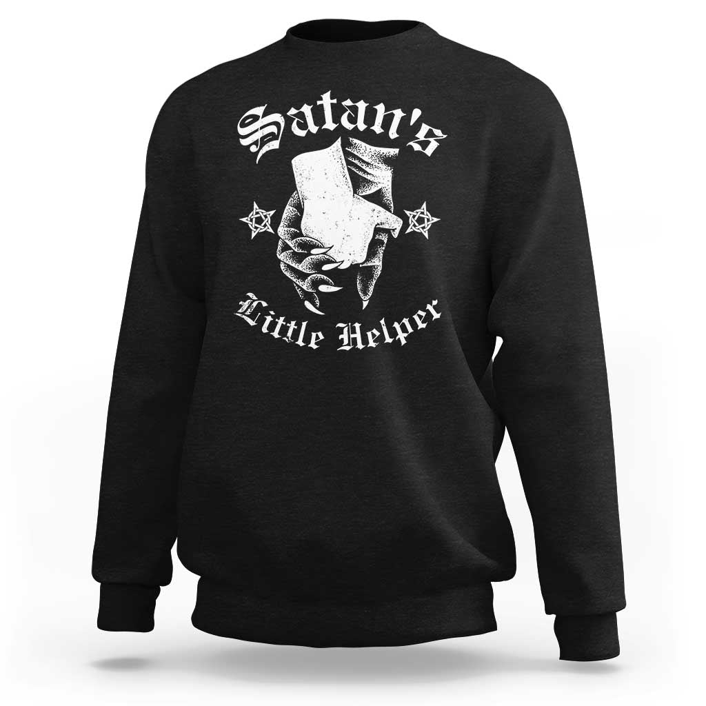 Funny Xmas Satan's Little Helper Sweatshirt - Wonder Print Shop