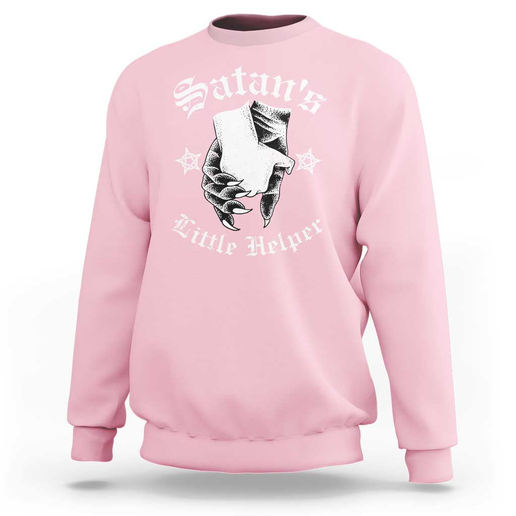Funny Xmas Satan's Little Helper Sweatshirt - Wonder Print Shop