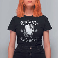 Funny Xmas Satan's Little Helper T Shirt For Women - Wonder Print Shop
