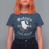 Funny Xmas Satan's Little Helper T Shirt For Women - Wonder Print Shop