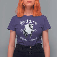 Funny Xmas Satan's Little Helper T Shirt For Women - Wonder Print Shop