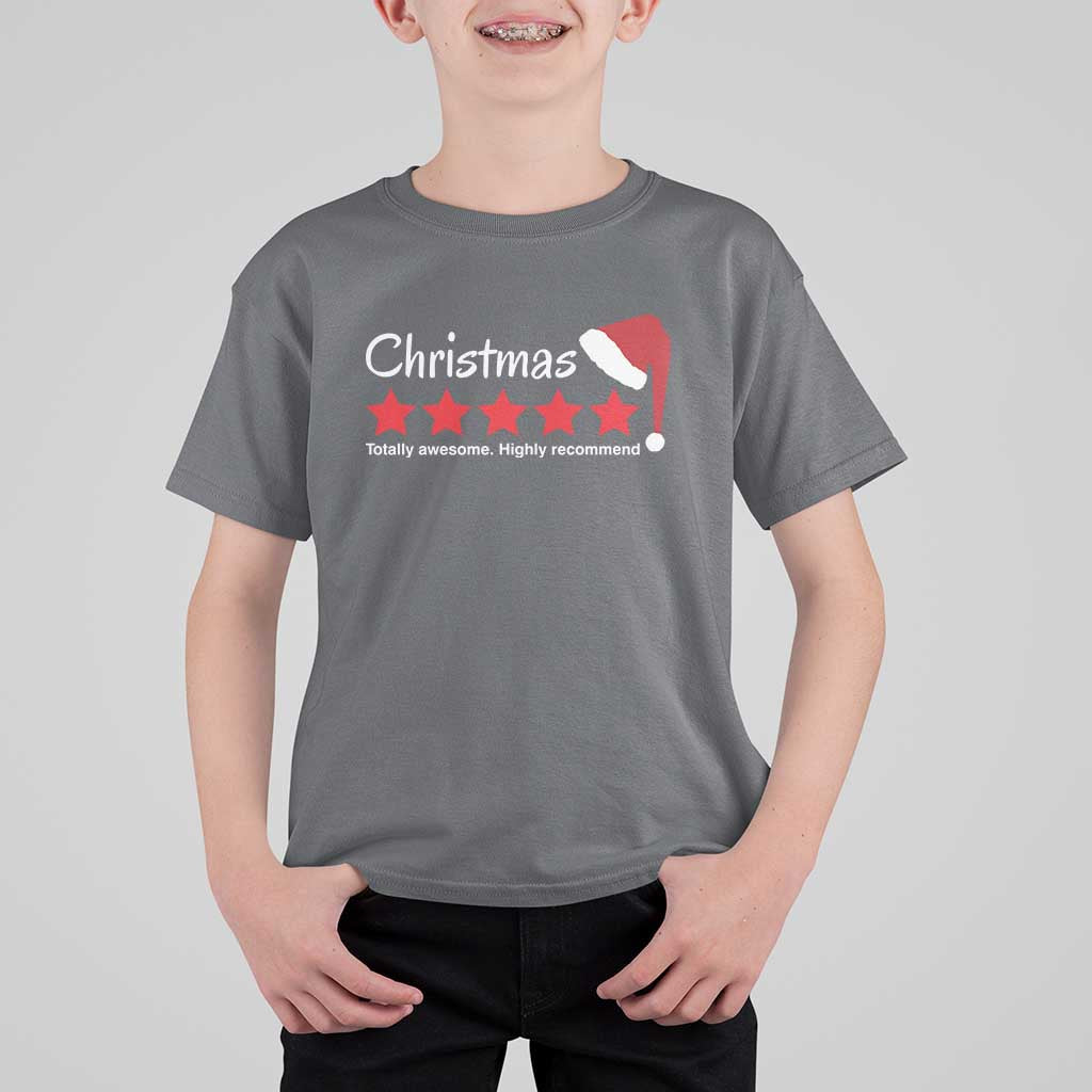 Funny Christmas T Shirt For Kid Five Stars Totally Awesome Highly Recommend - Wonder Print Shop