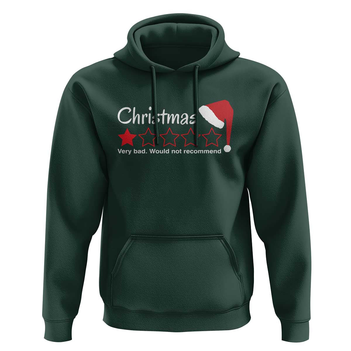 Funny Christmas Bah Humbug Hoodie One Star Very Bad Would Not recommend