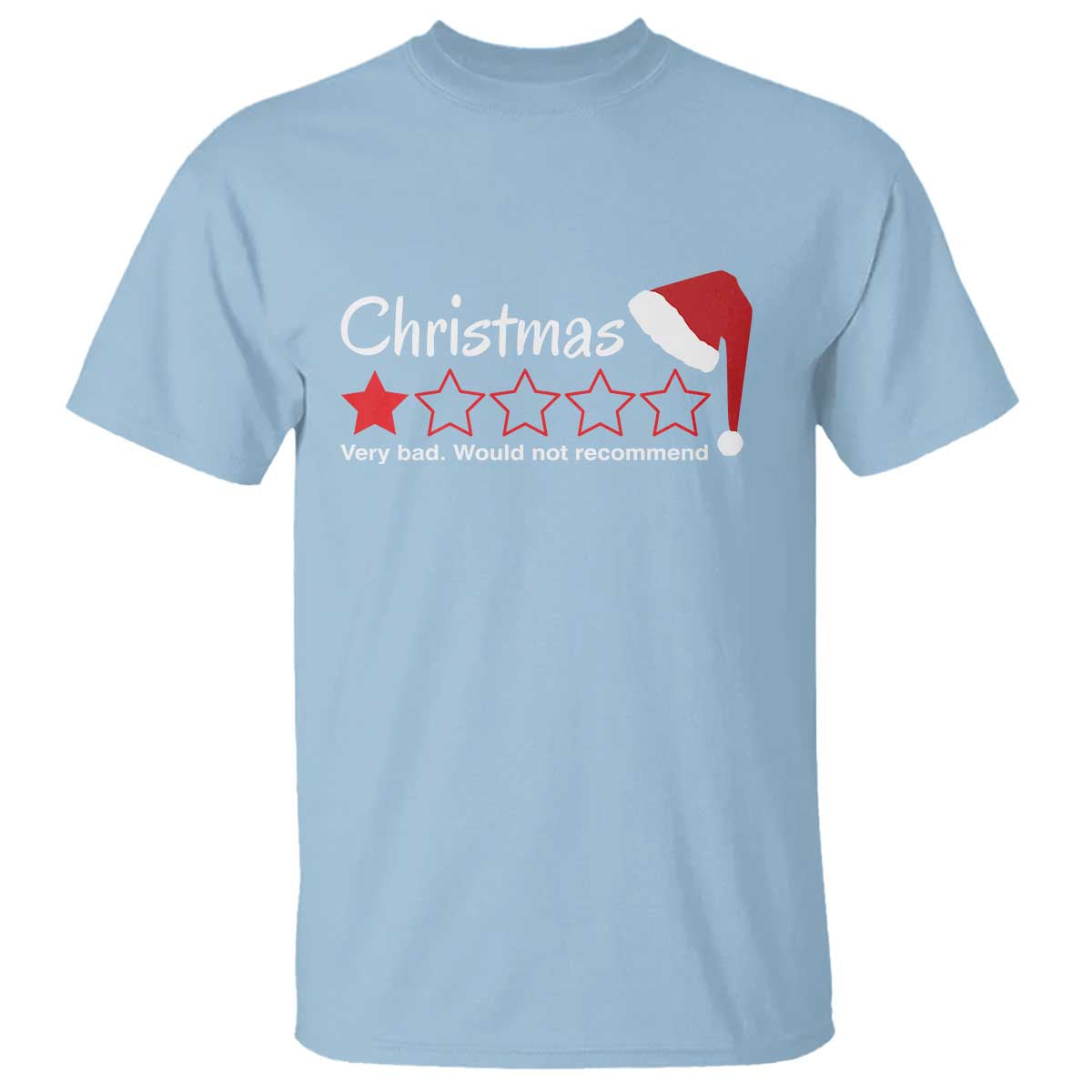 Funny Christmas Bah Humbug T Shirt One Star Very Bad Would Not recommend - Wonder Print Shop