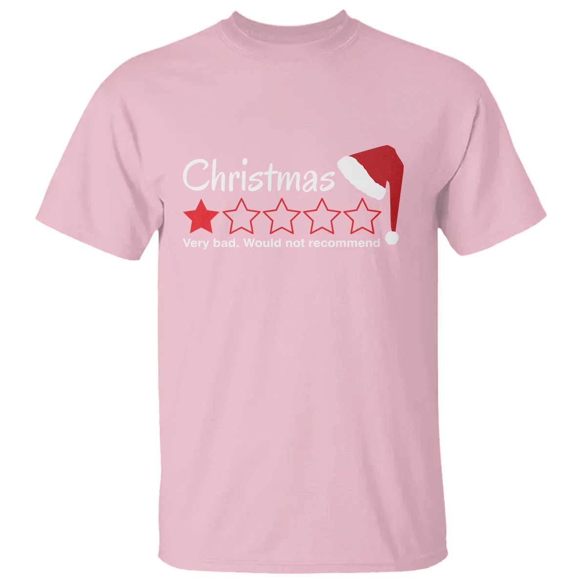 Funny Christmas Bah Humbug T Shirt One Star Very Bad Would Not recommend - Wonder Print Shop