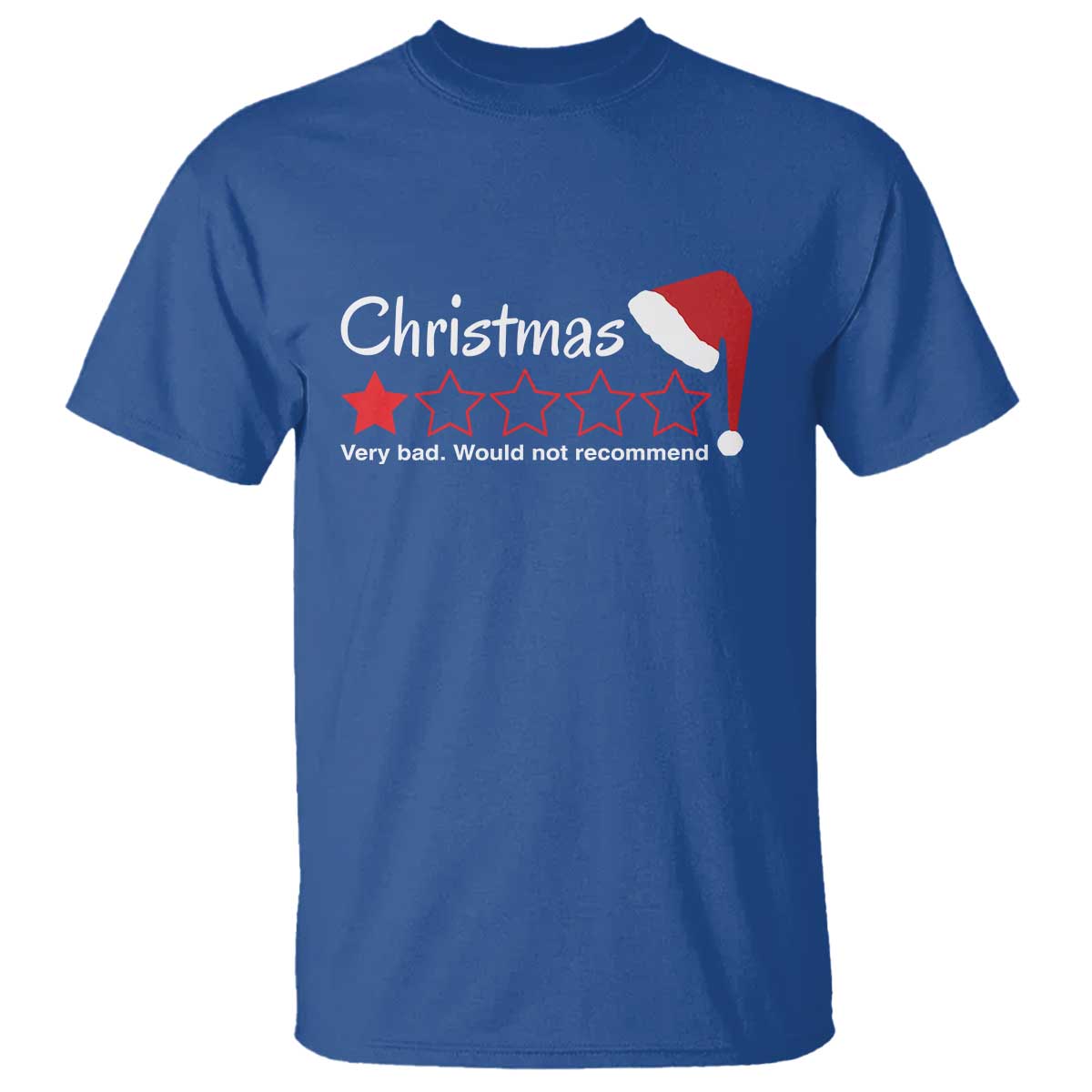 Funny Christmas Bah Humbug T Shirt One Star Very Bad Would Not recommend - Wonder Print Shop