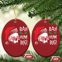 Xmas Bah Humbug Skull Santa Hat Christmas Ornament - Wonder Print Shop