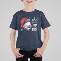 Christmas Bah Humbug Skull Santa Hat T Shirt For Kid - Wonder Print Shop