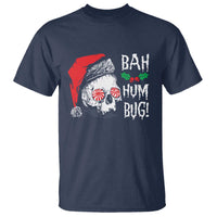 Christmas Bah Humbug Skull Santa Hat T Shirt - Wonder Print Shop