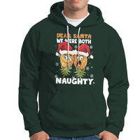 Christmas Hoodie Upside Down Pineapple Dear Santa We Were Both Naughty Xmas - Wonder Print Shop