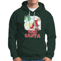 Bad Santa Merry Chrsitmas Funny  Naughty Xmas Hoodie - Wonder Print Shop