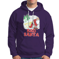 Bad Santa Merry Chrsitmas Funny  Naughty Xmas Hoodie - Wonder Print Shop