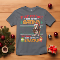 Christmas T Shirt Basset Hound See You're Eating Dog Lover - Wonder Print Shop