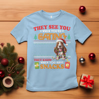 Christmas T Shirt Basset Hound See You're Eating Dog Lover - Wonder Print Shop