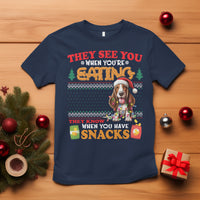 Christmas T Shirt Basset Hound See You're Eating Dog Lover - Wonder Print Shop