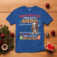 Christmas T Shirt Basset Hound See You're Eating Dog Lover - Wonder Print Shop
