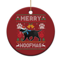 Christmas Merry Woofmas Black Lab Dog Lover Christmas Ornament - Wonder Print Shop