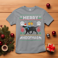 Christmas T Shirt Merry Woofmas Black Lab Dog Lover - Wonder Print Shop