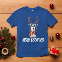 Christmas T Shirt Merry Kissmyasss Husky Reindeer Dog Lover - Wonder Print Shop
