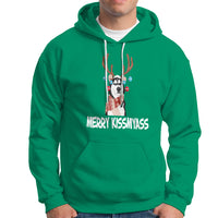 Christmas Hoodie Merry Kissmyasss Husky Reindeer Dog Lover - Wonder Print Shop